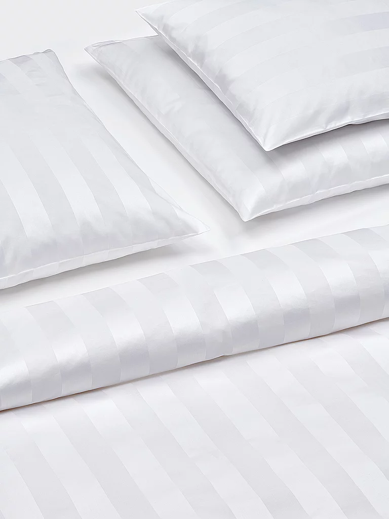 CHRISTIAN FISCHBACHER Taie d'oreiller en satin 70x90cm Broadway Blanc blanc